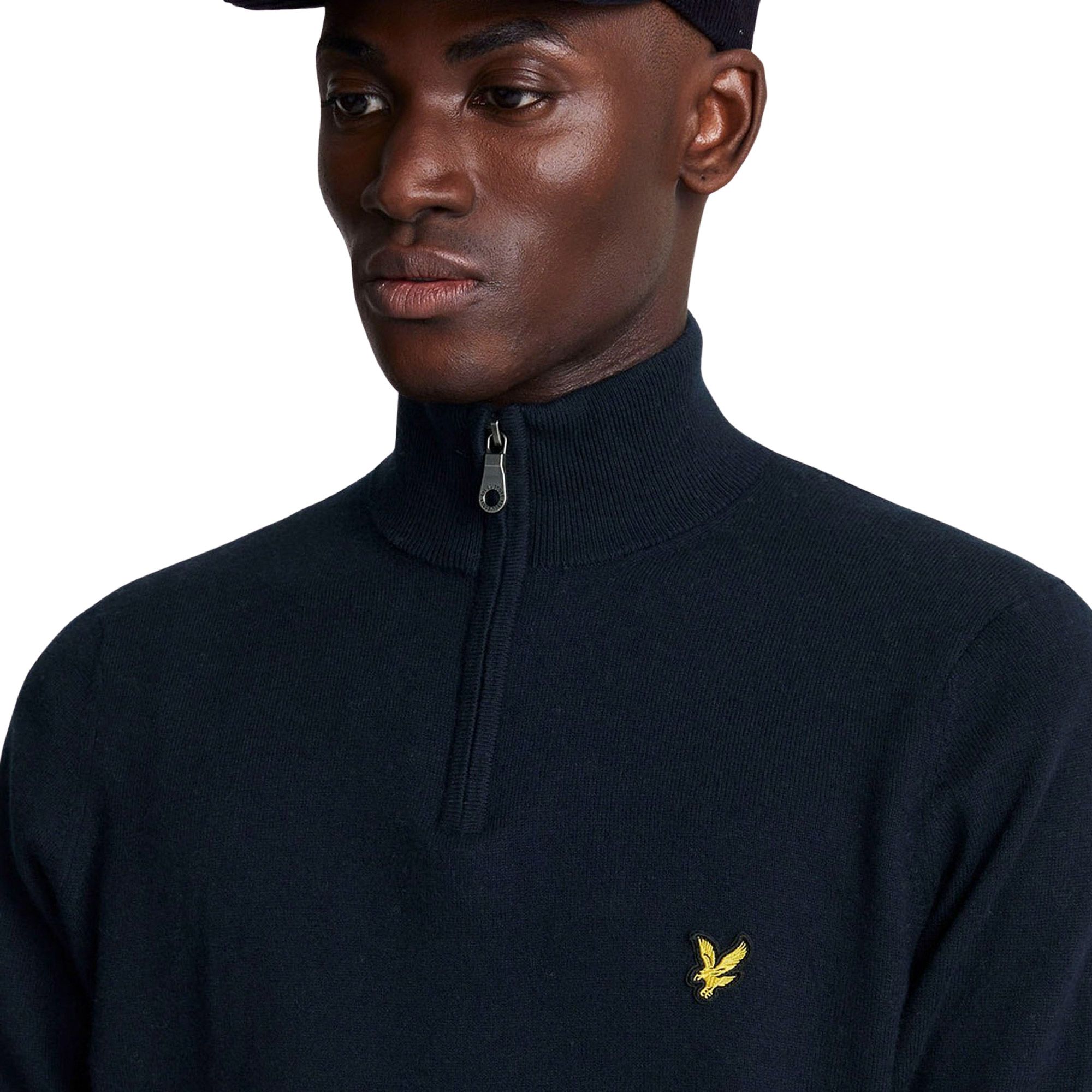 Lyle & Scott Cotton Merino 1/4 Zip Sweater Heren | PlutoSport